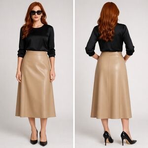 Renuar Classic Tan A-Line Skirt